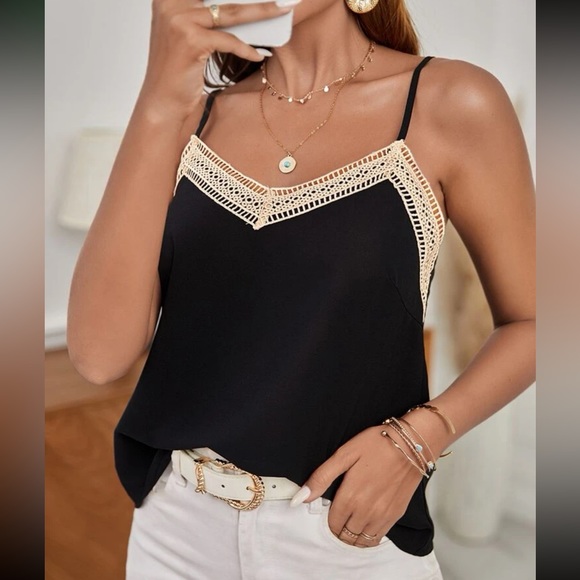 Boho lace trim cami top - Picture 2 of 15